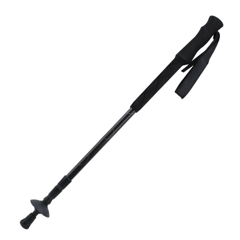 Red Mountaineering Wand Carbon Fiber Telescopic Three Section Outdoor Travel Wand Ultra Light and Convenient