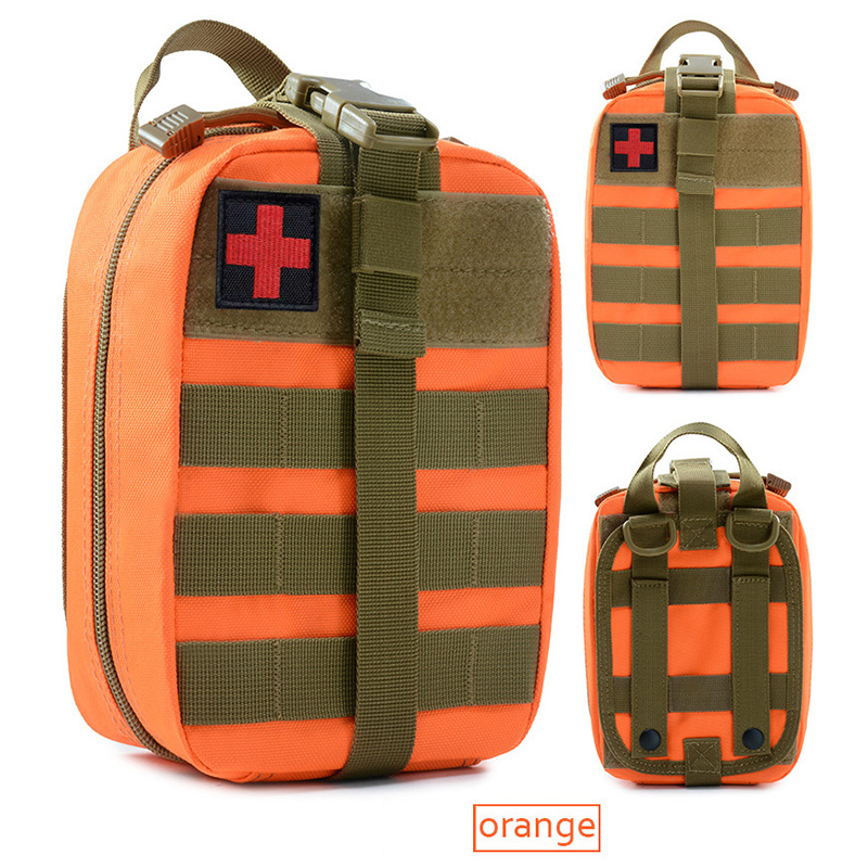 Orange Car Travel Off Road Mountaineering Operations Emergency Package Rescue Survival Package Camo Outdoor Tactical Package Medical Package Red