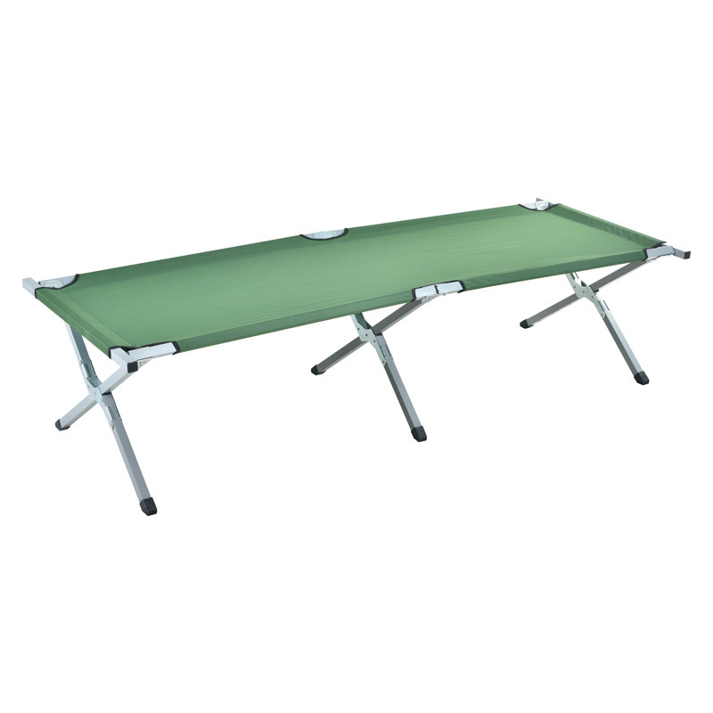 Green aluminum alloy outdoor folding camping bed, camping marching bed, tactical outdoor folding, lightweight, ultra light, and ultra wide folding bed