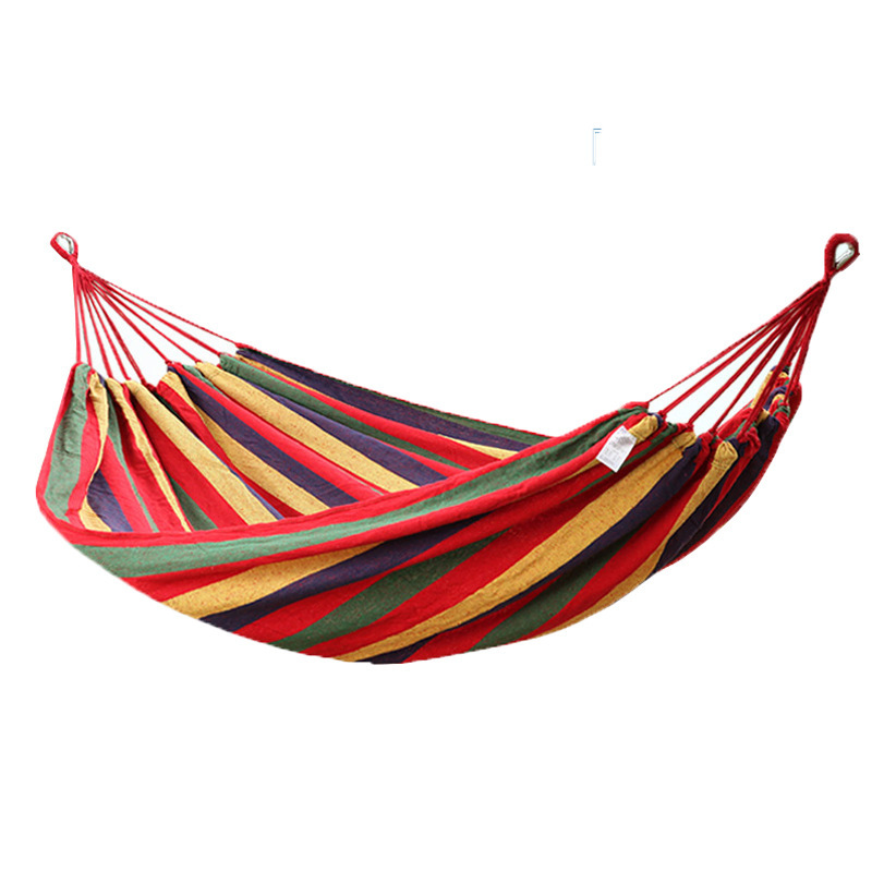 Outdoor thickened canvas portable hammock single or double hammock camping accessories suitable for outdoor and indoor use